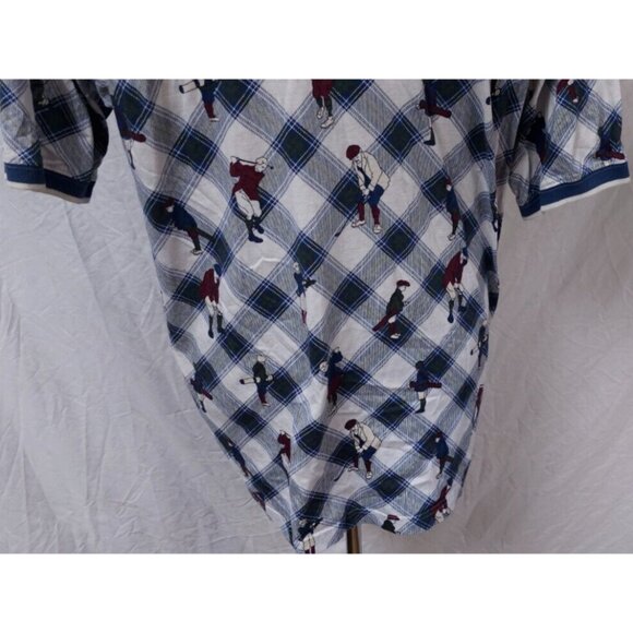 Roundtree & Yorke Golf Players Allover Print Mens L Short Sleeve Polo Shirt - Picture 10 of 12
